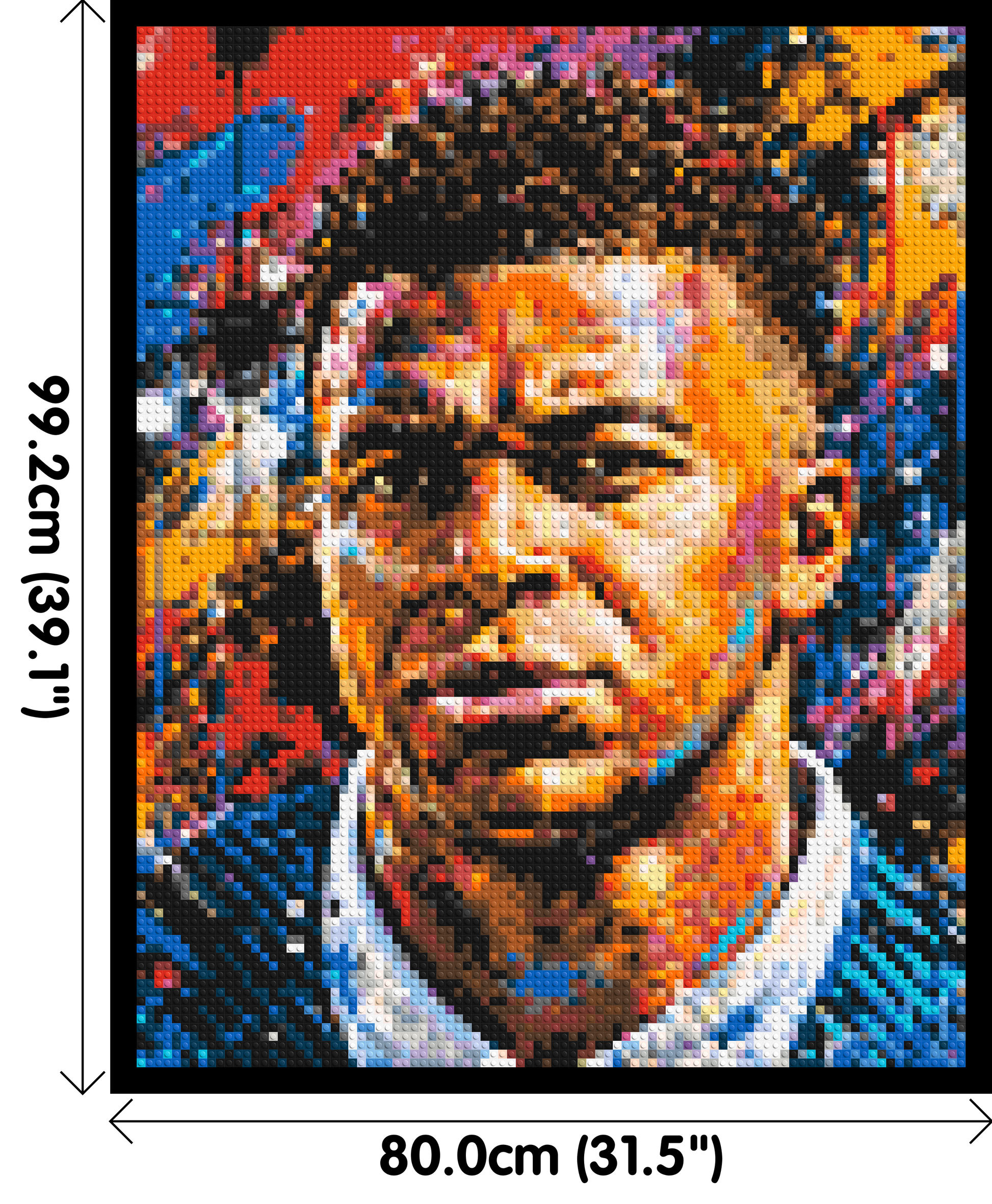Kylian Mbappé Urban Pop - Brick Art Mosaic Kit 4x5 dimensions with frame