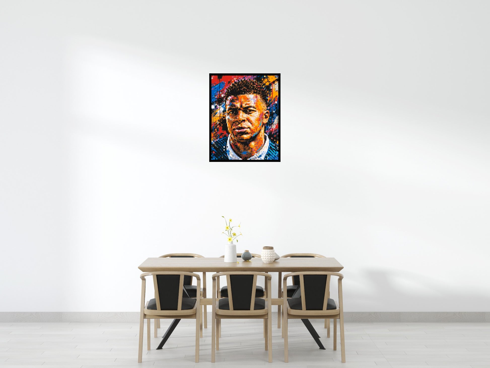 Kylian Mbappé Urban Pop - Brick Art Mosaic Kit 4x5 scene with frame