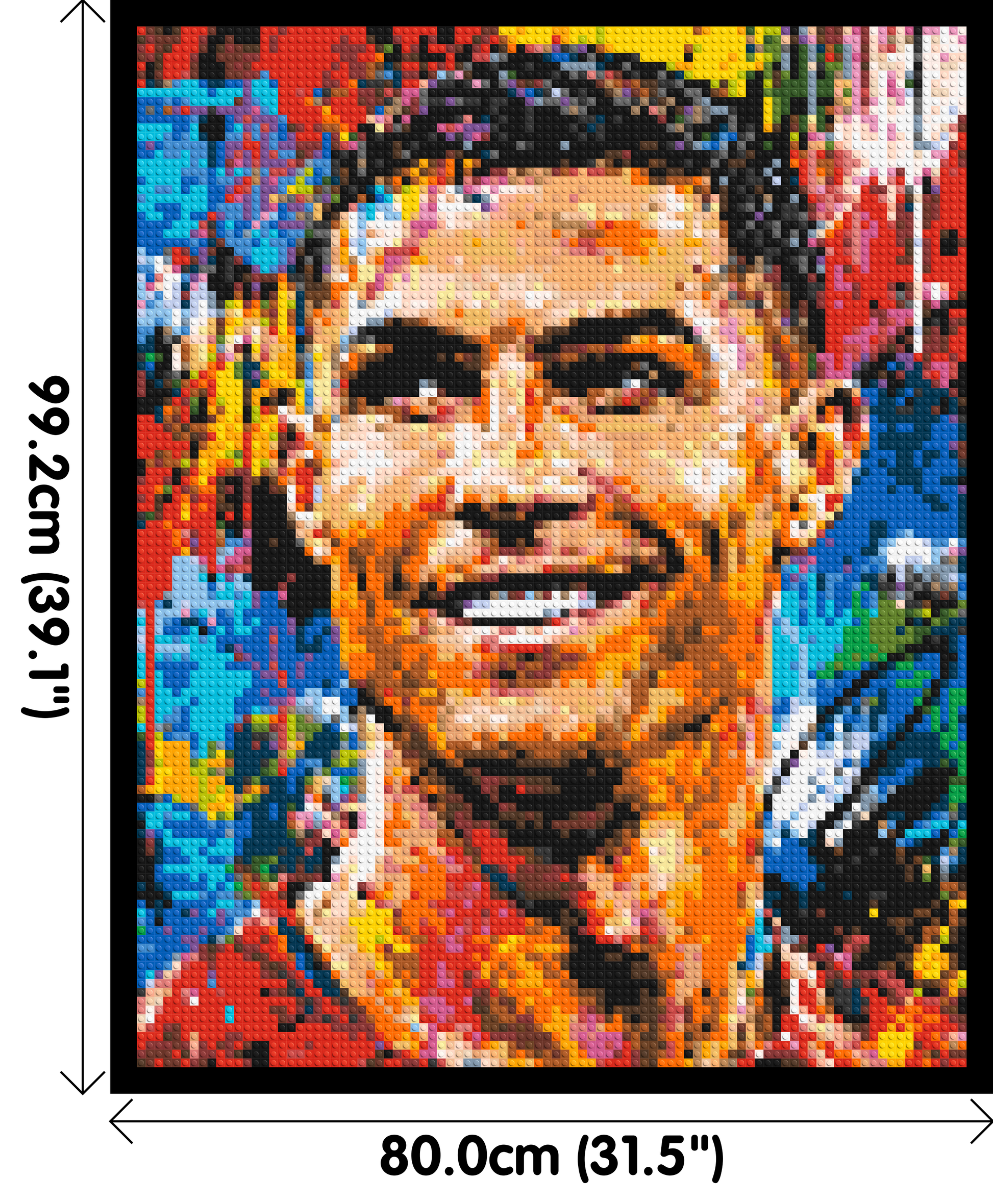 Cristiano Ronaldo Urban Pop - Brick Art Mosaic Kit 4x5 dimensions with frame