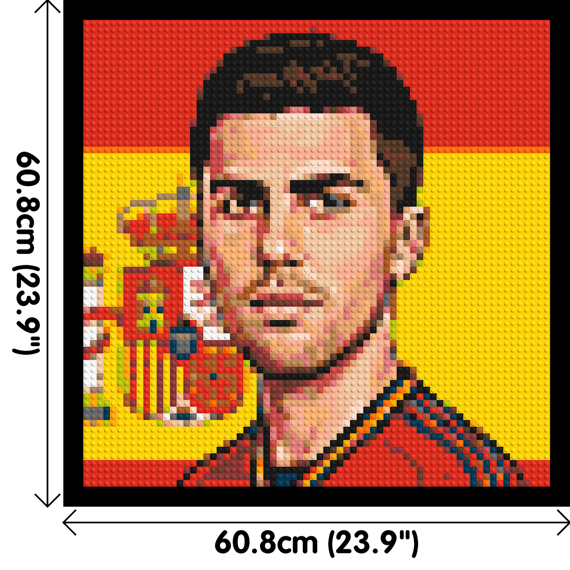 Rodri Caricature - Brick Art Mosaic Kit 3x3 dimensions with frame