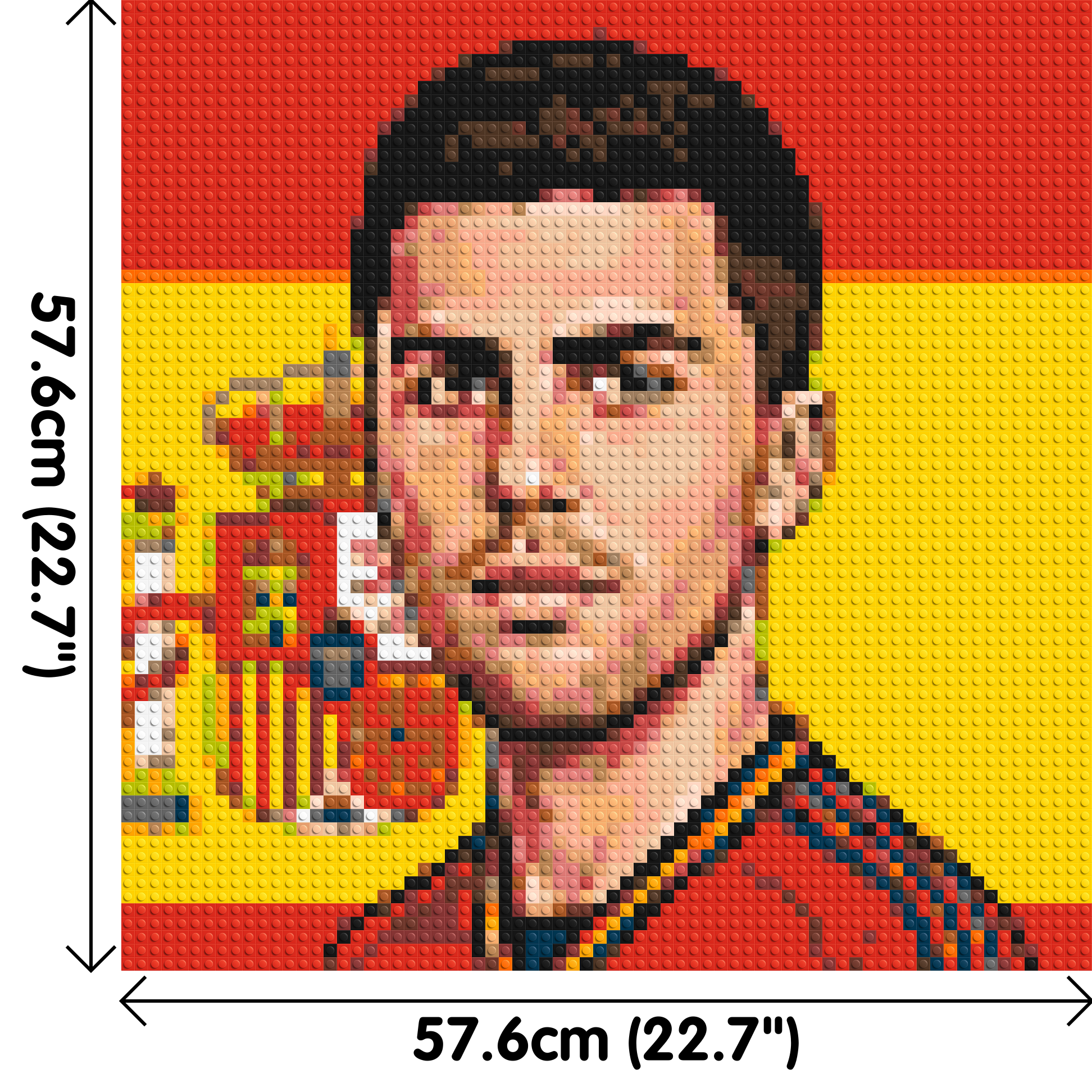 Rodri Caricature - Brick Art Mosaic Kit 3x3 dimensions