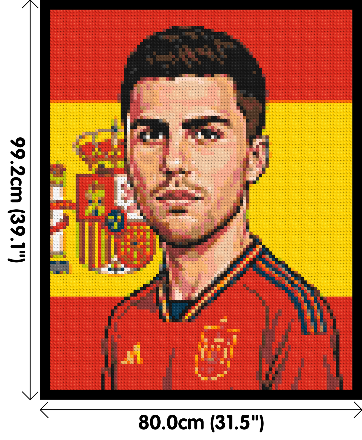 Rodri Caricature - Brick Art Mosaic Kit 4x5 large