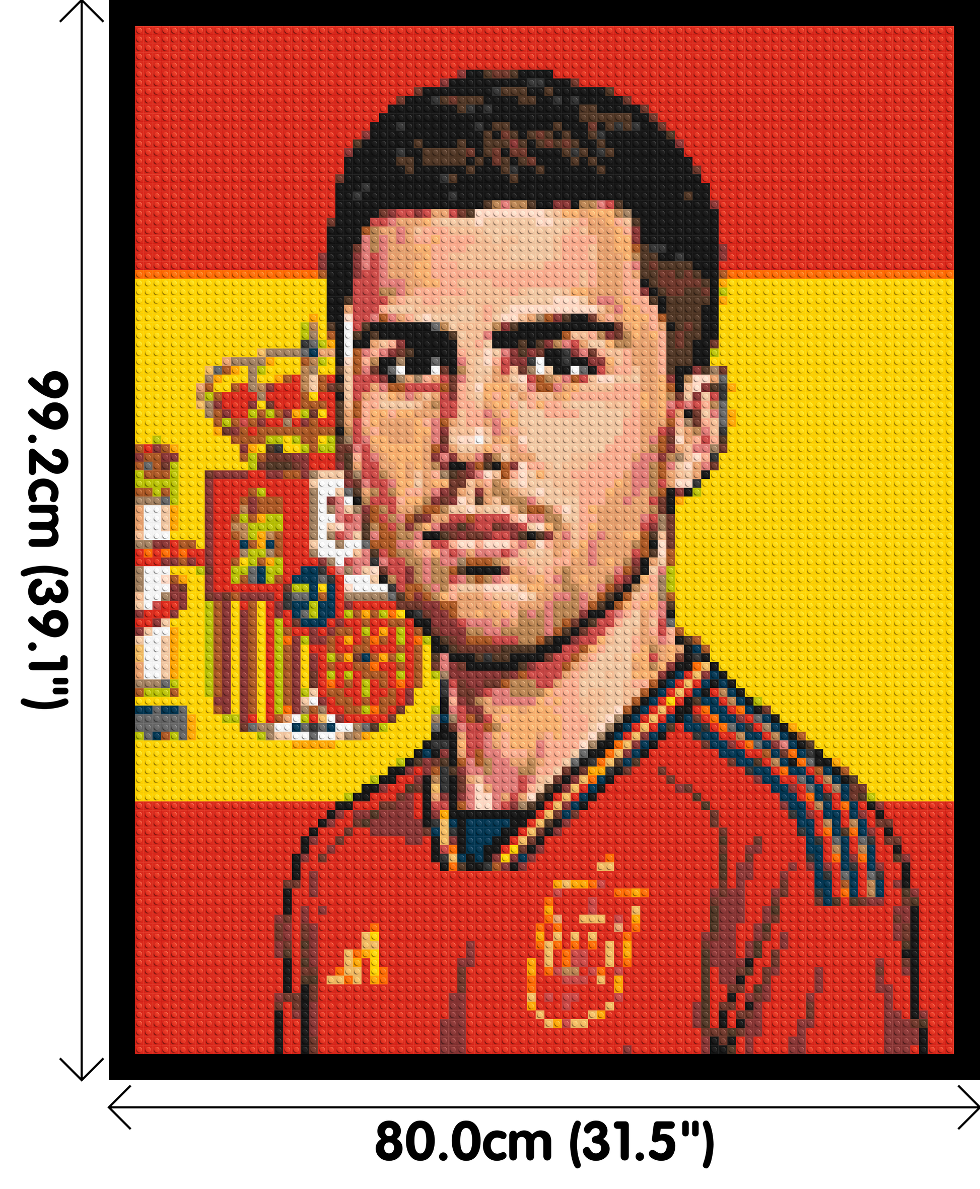 Rodri Caricature - Brick Art Mosaic Kit 4x5 dimensions with frame
