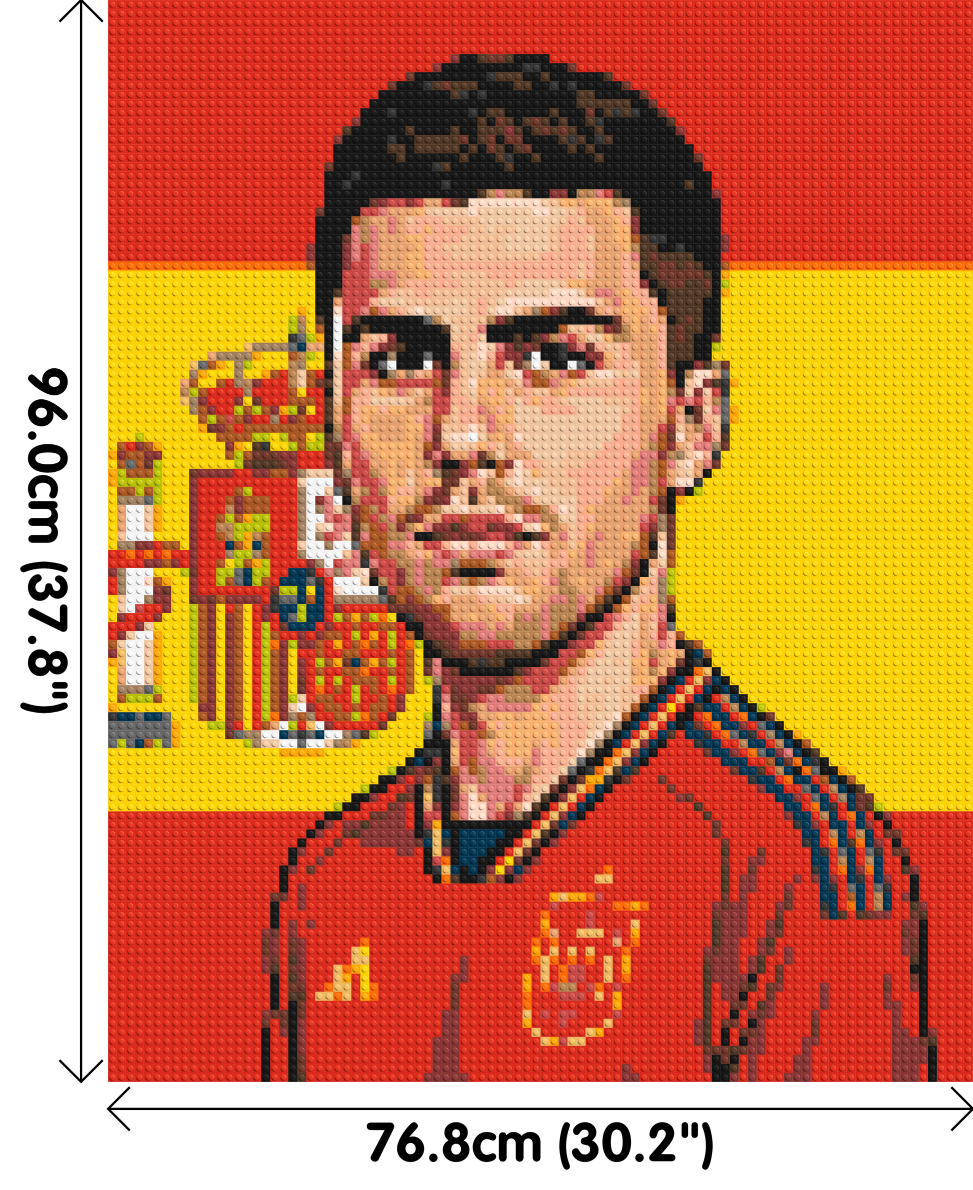 Rodri Caricature - Brick Art Mosaic Kit 4x5 dimensions