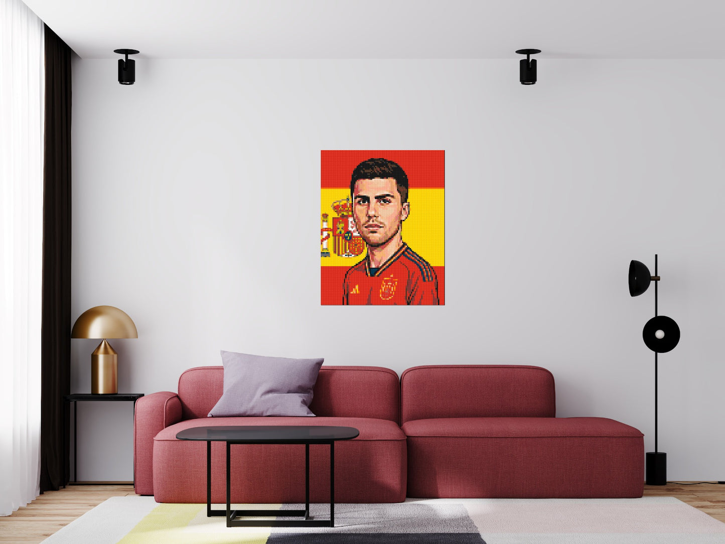 Rodri Caricature - Brick Art Mosaic Kit 4x5 large