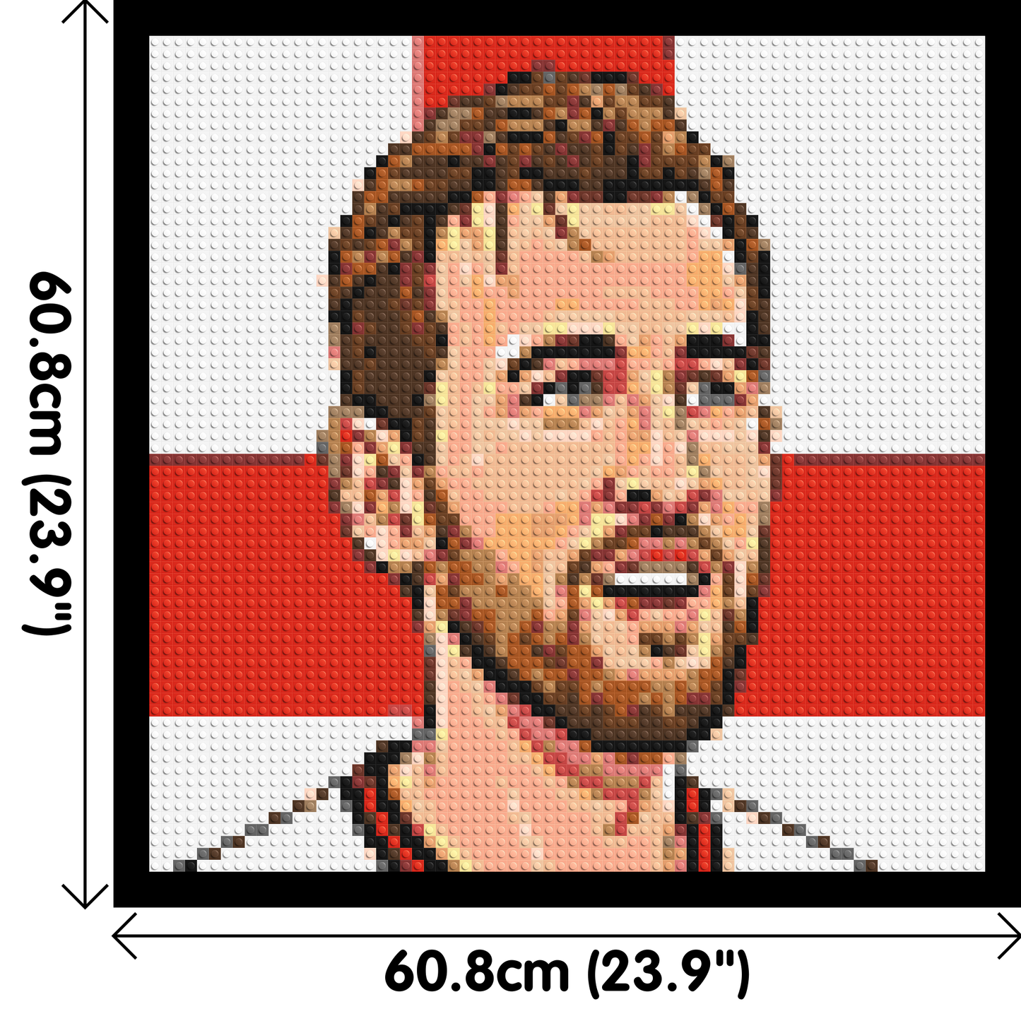 Harry Kane Caricature - Brick Art Mosaic Kit 3x3 large