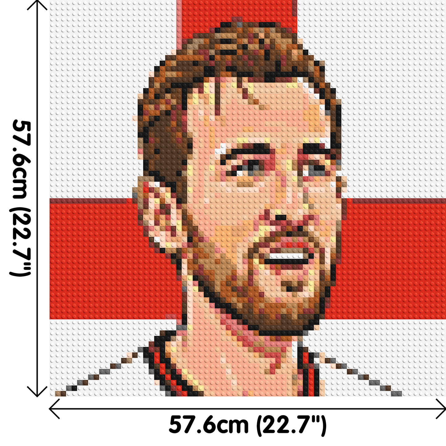 Harry Kane Caricature - Brick Art Mosaic Kit 3x3 large