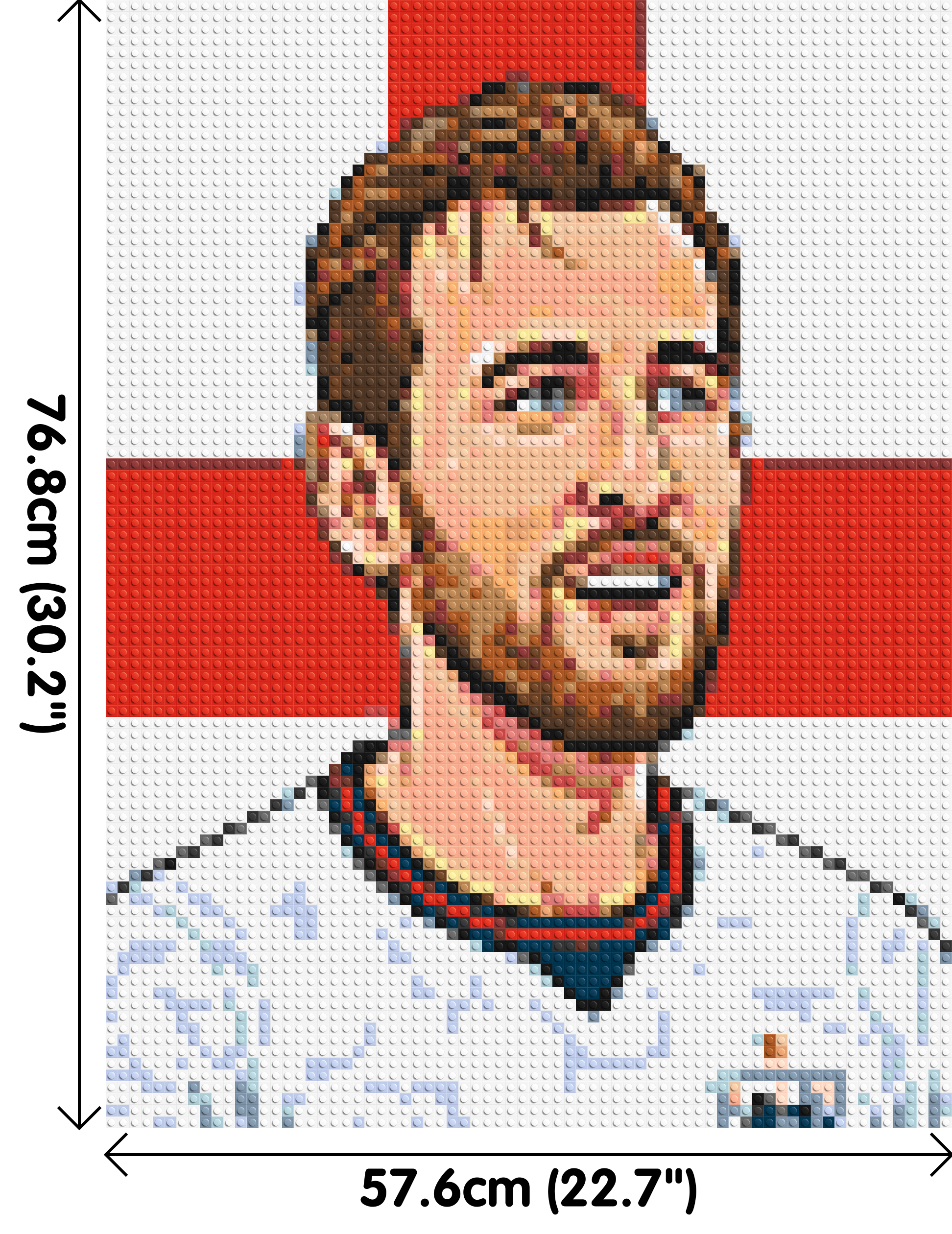 Harry Kane Caricature - Brick Art Mosaic Kit 3x4 dimensions