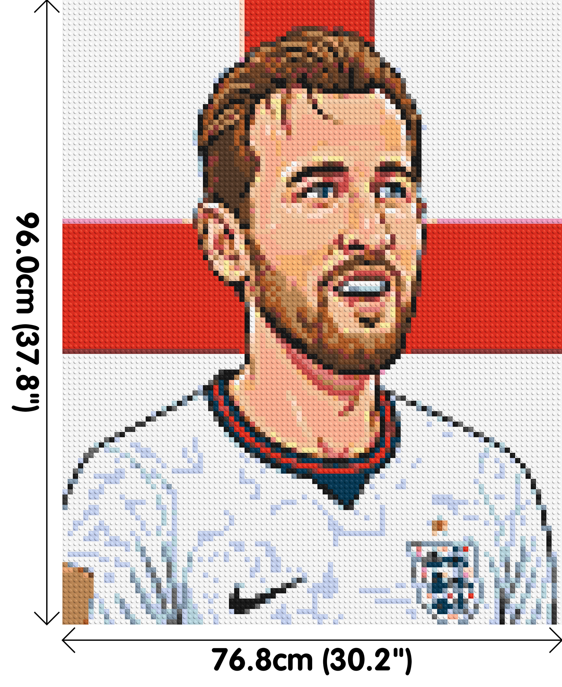 Harry Kane Caricature - Brick Art Mosaic Kit 4x5 dimensions