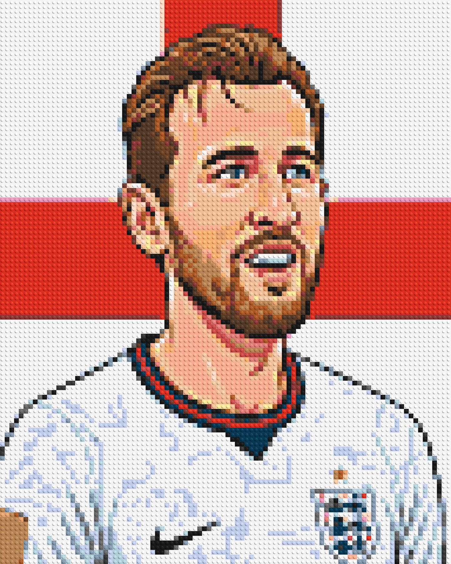 Harry Kane Caricature - Brick Art Mosaic Kit 4x5 large