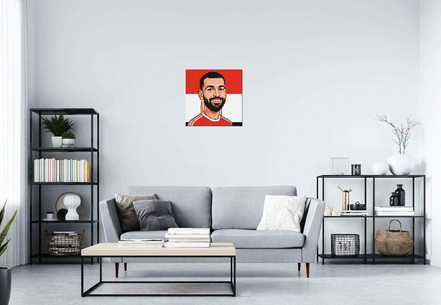 Mohamed Salah Caricature - Brick Art Mosaic Kit 3x3 large