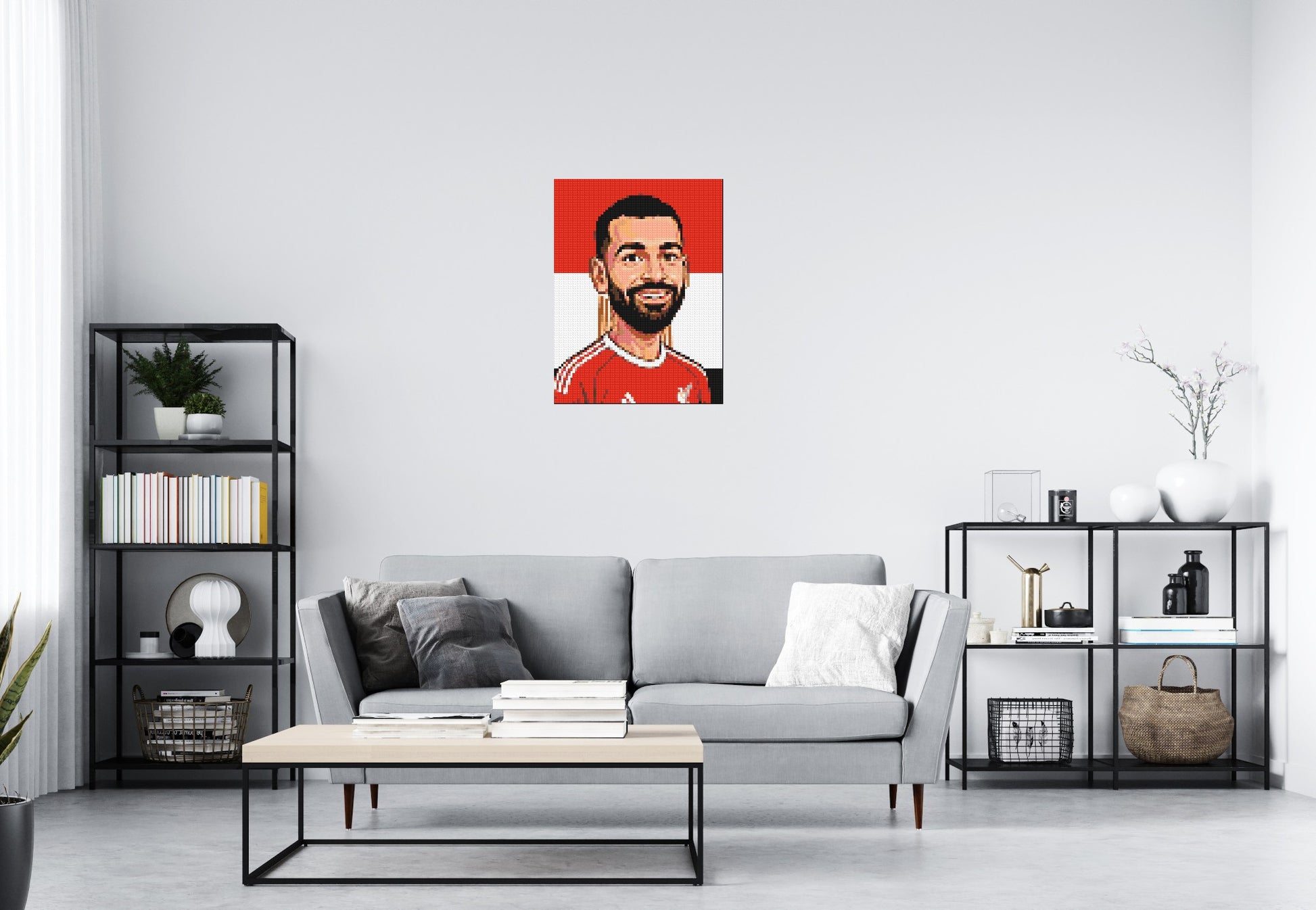 Mohamed Salah Caricature - Brick Art Mosaic Kit 3x4 scene