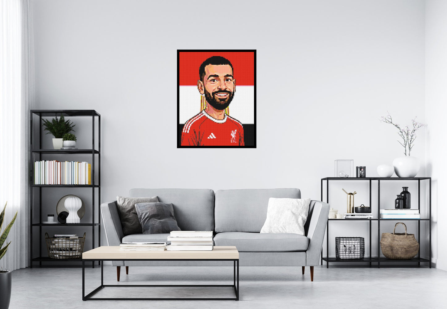 Mohamed Salah Caricature - Brick Art Mosaic Kit 4x5 large