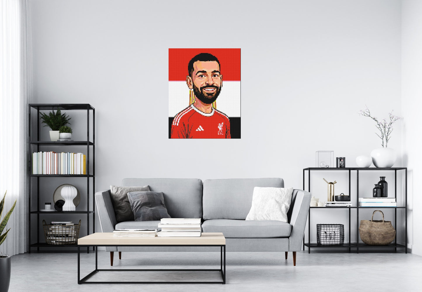 Mohamed Salah Caricature - Brick Art Mosaic Kit 4x5 large