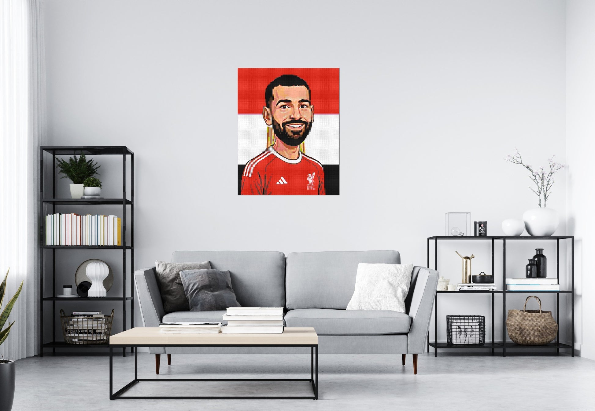 Mohamed Salah Caricature - Brick Art Mosaic Kit 4x5 scene