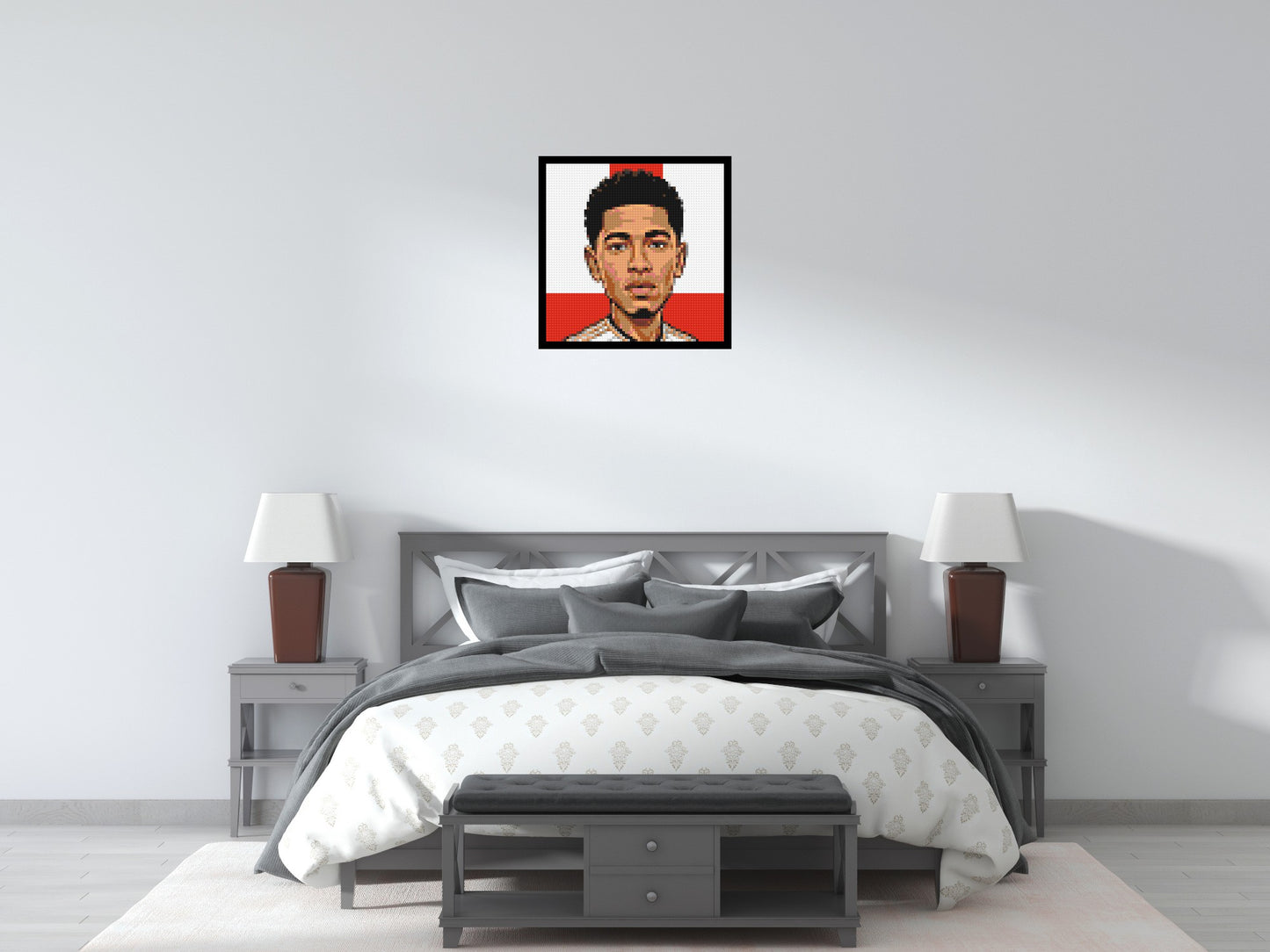 Jude Bellingham Caricature - Brick Art Mosaic Kit 3x3 large
