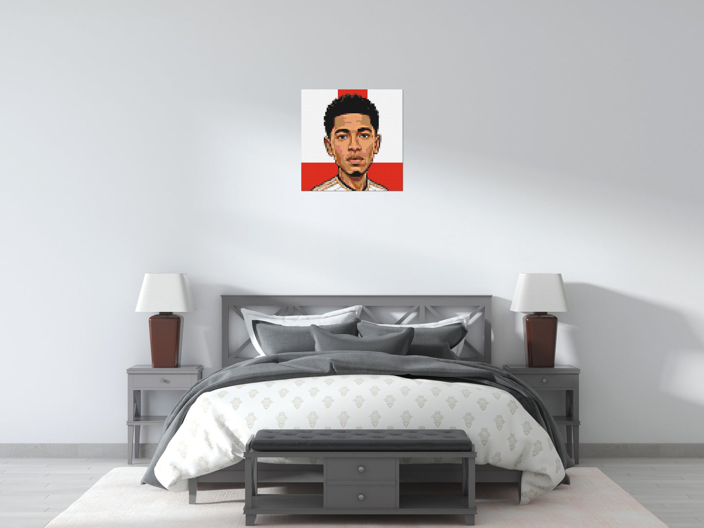 Jude Bellingham Caricature - Brick Art Mosaic Kit 3x3 large