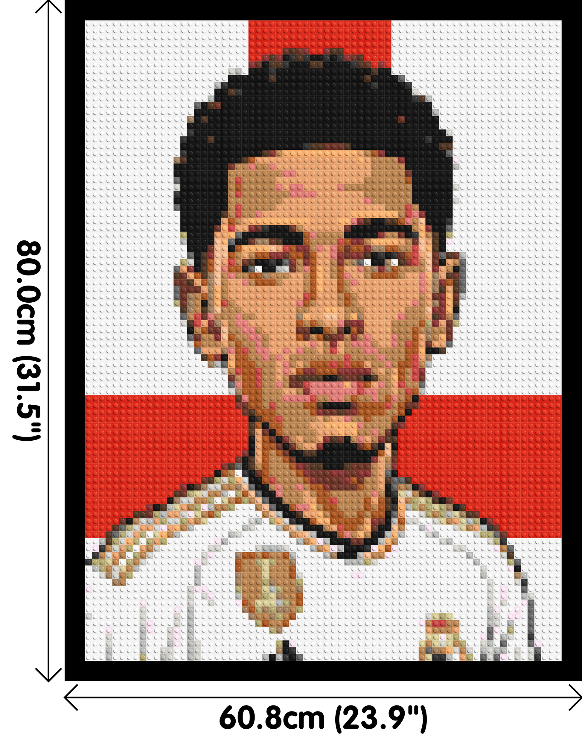 Jude Bellingham Caricature - Brick Art Mosaic Kit 3x4 dimensions with frame