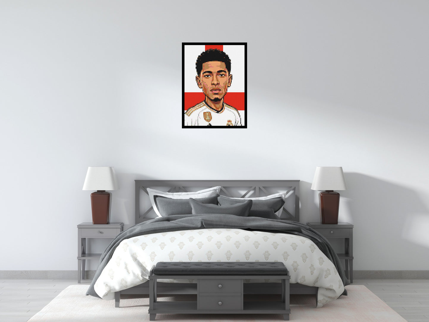 Jude Bellingham Caricature - Brick Art Mosaic Kit 3x4 large