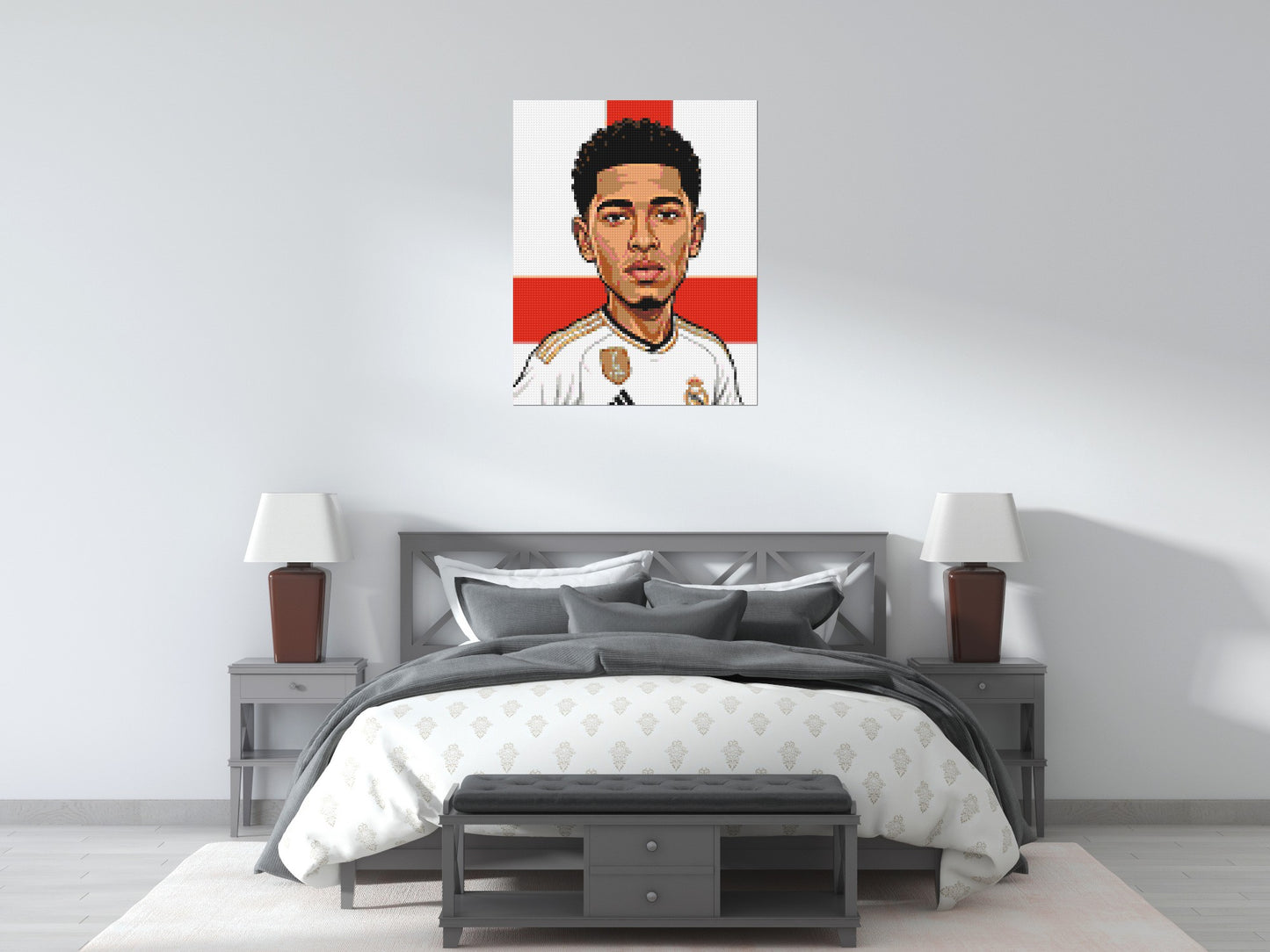 Jude Bellingham Caricature - Brick Art Mosaic Kit 4x5 large