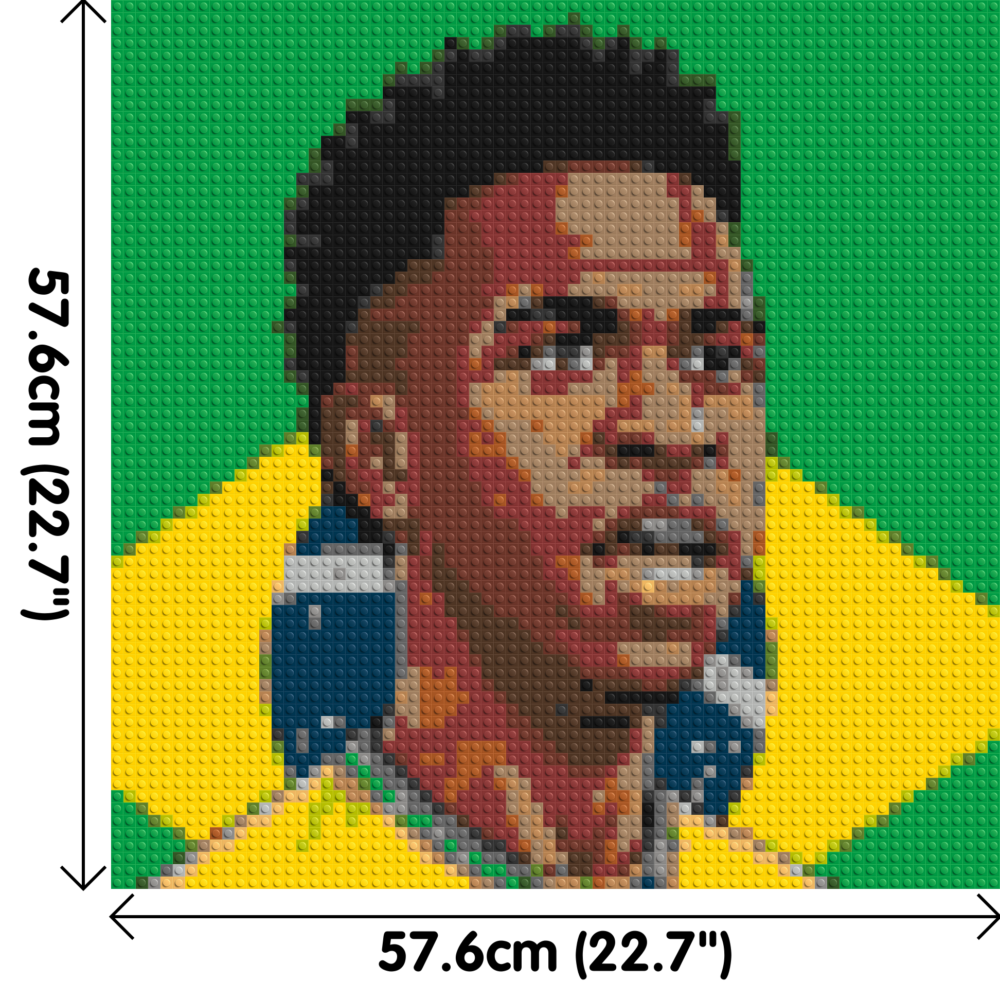 Vinícius Júnior Caricature - Brick Art Mosaic Kit 3x3 dimensions