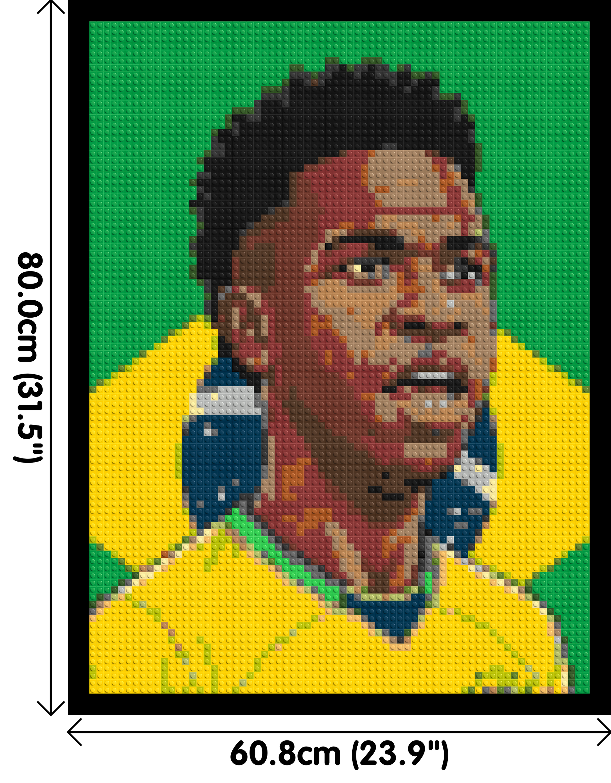 Vinícius Júnior Caricature - Brick Art Mosaic Kit 3x4 dimensions with frame