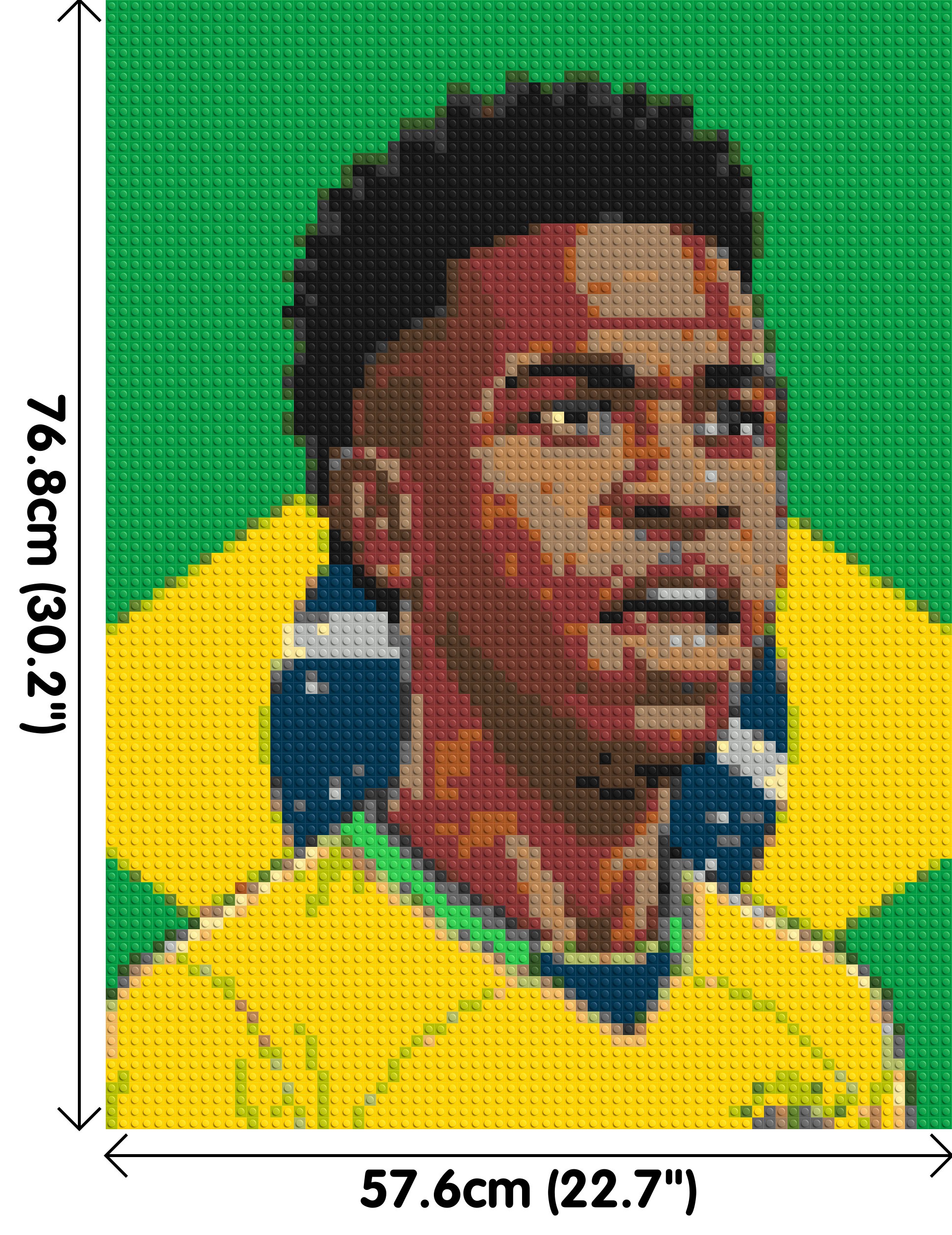 Vinícius Júnior Caricature - Brick Art Mosaic Kit 3x4 dimensions