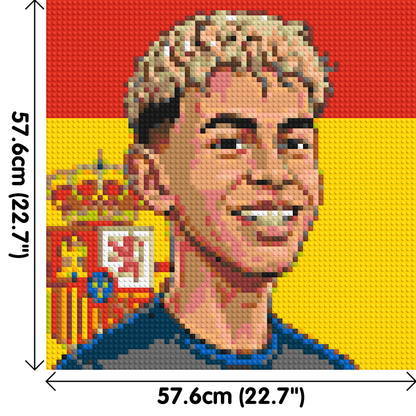 Lamine Yamal Caricature - Brick Art Mosaic Kit 3x3 large