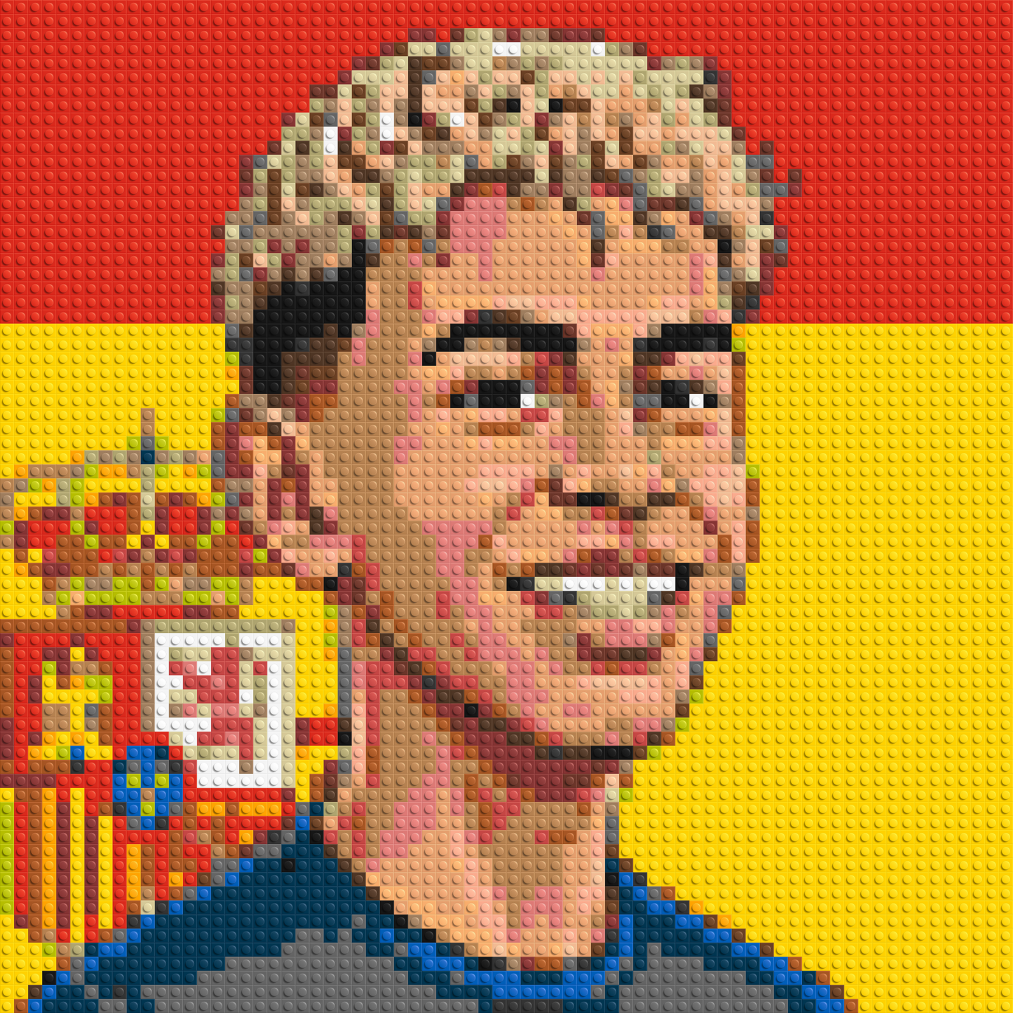 Lamine Yamal Caricature - Brick Art Mosaic Kit 3x3 large