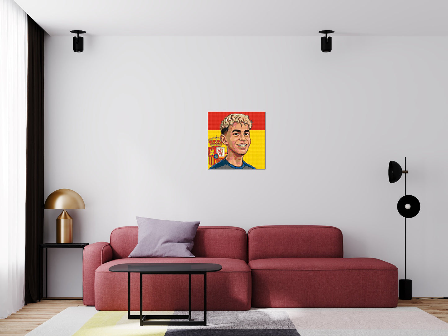 Lamine Yamal Caricature - Brick Art Mosaic Kit 3x3 large