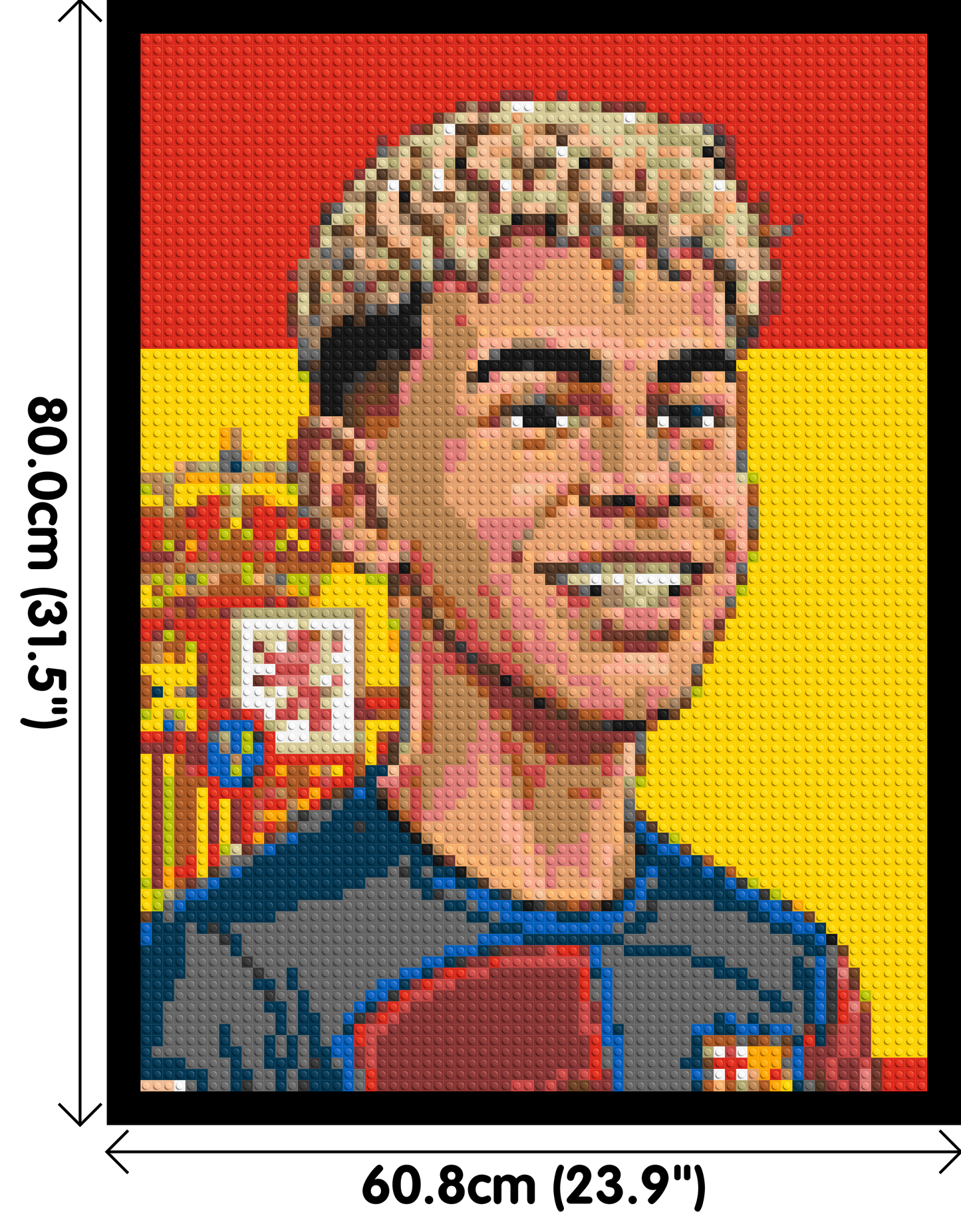 Lamine Yamal Caricature - Brick Art Mosaic Kit 3x4 large