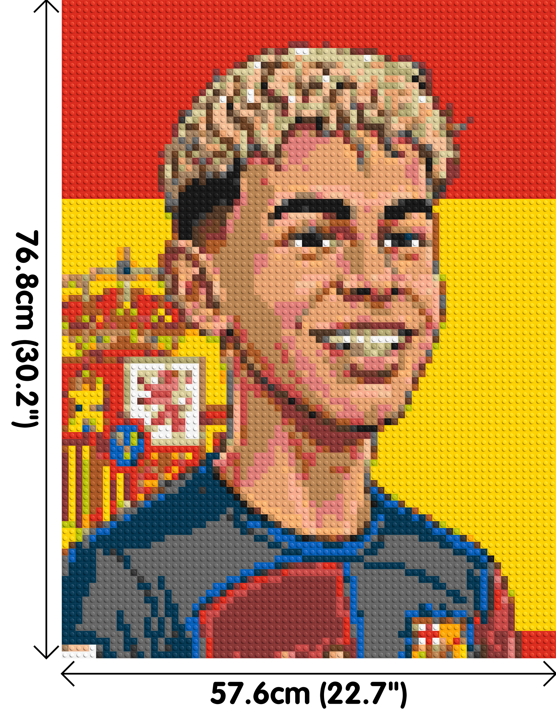 Lamine Yamal Caricature - Brick Art Mosaic Kit 3x4 dimensions