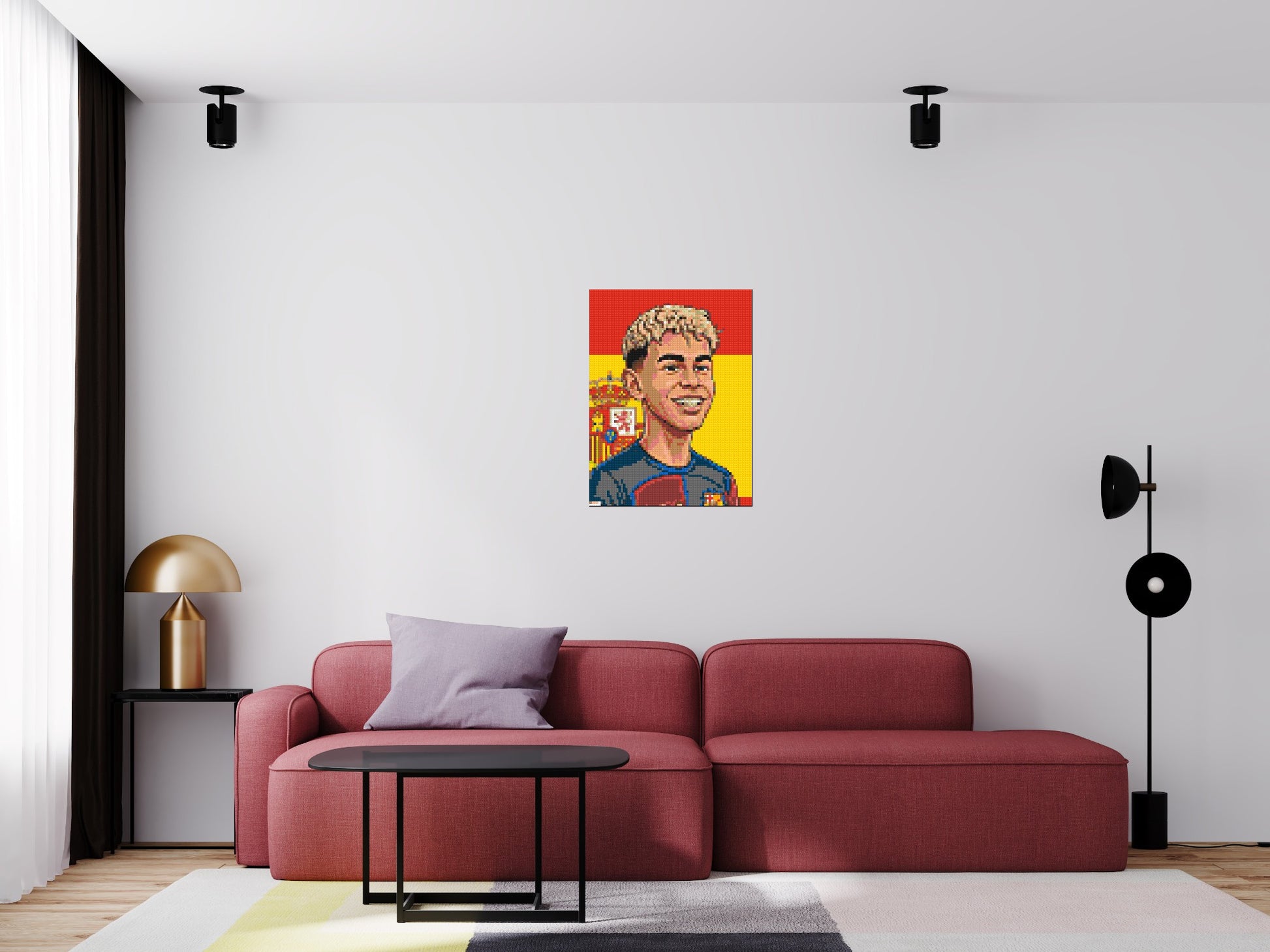Lamine Yamal Caricature - Brick Art Mosaic Kit 3x4 scene