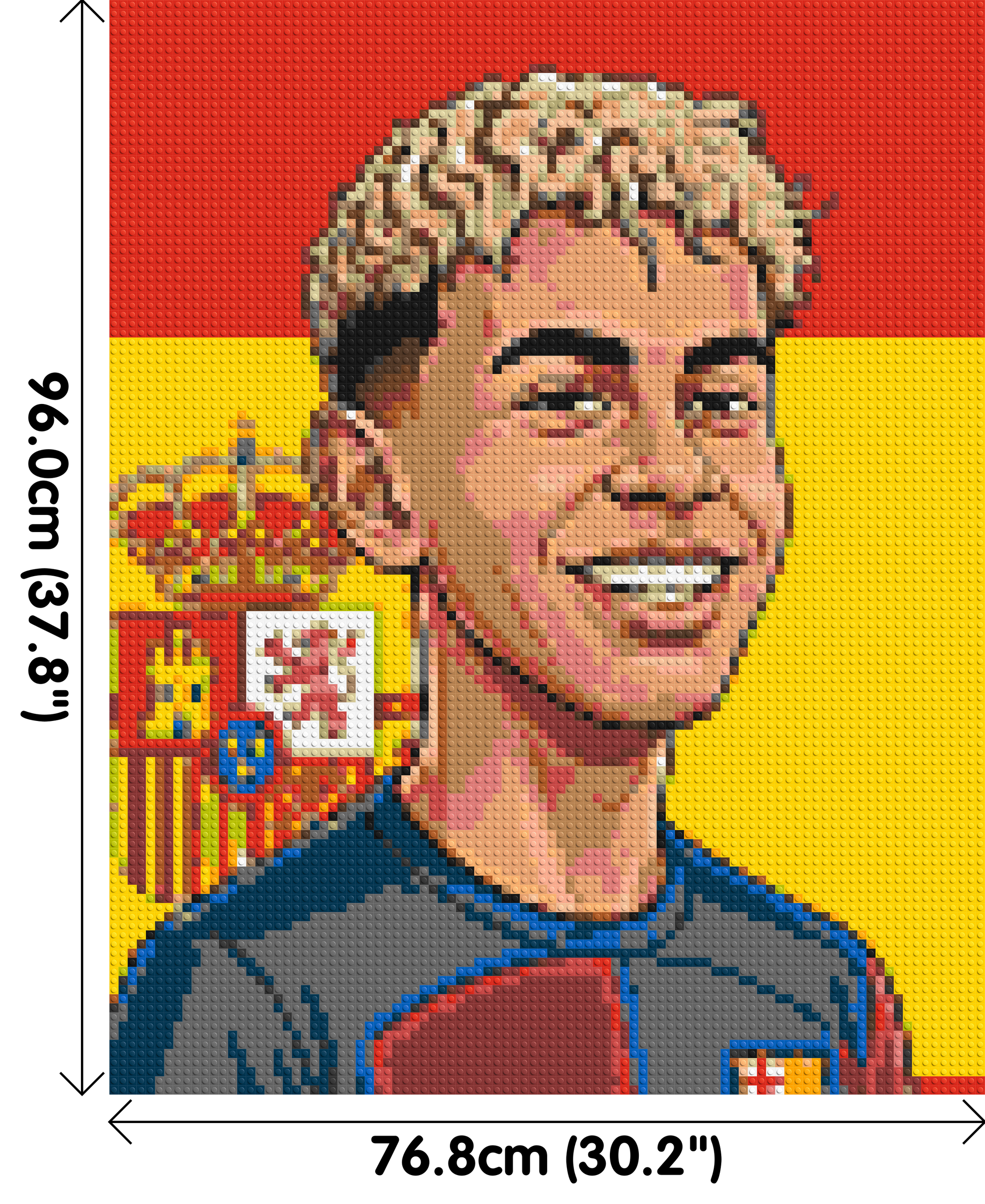Lamine Yamal Caricature - Brick Art Mosaic Kit 4x5 dimensions
