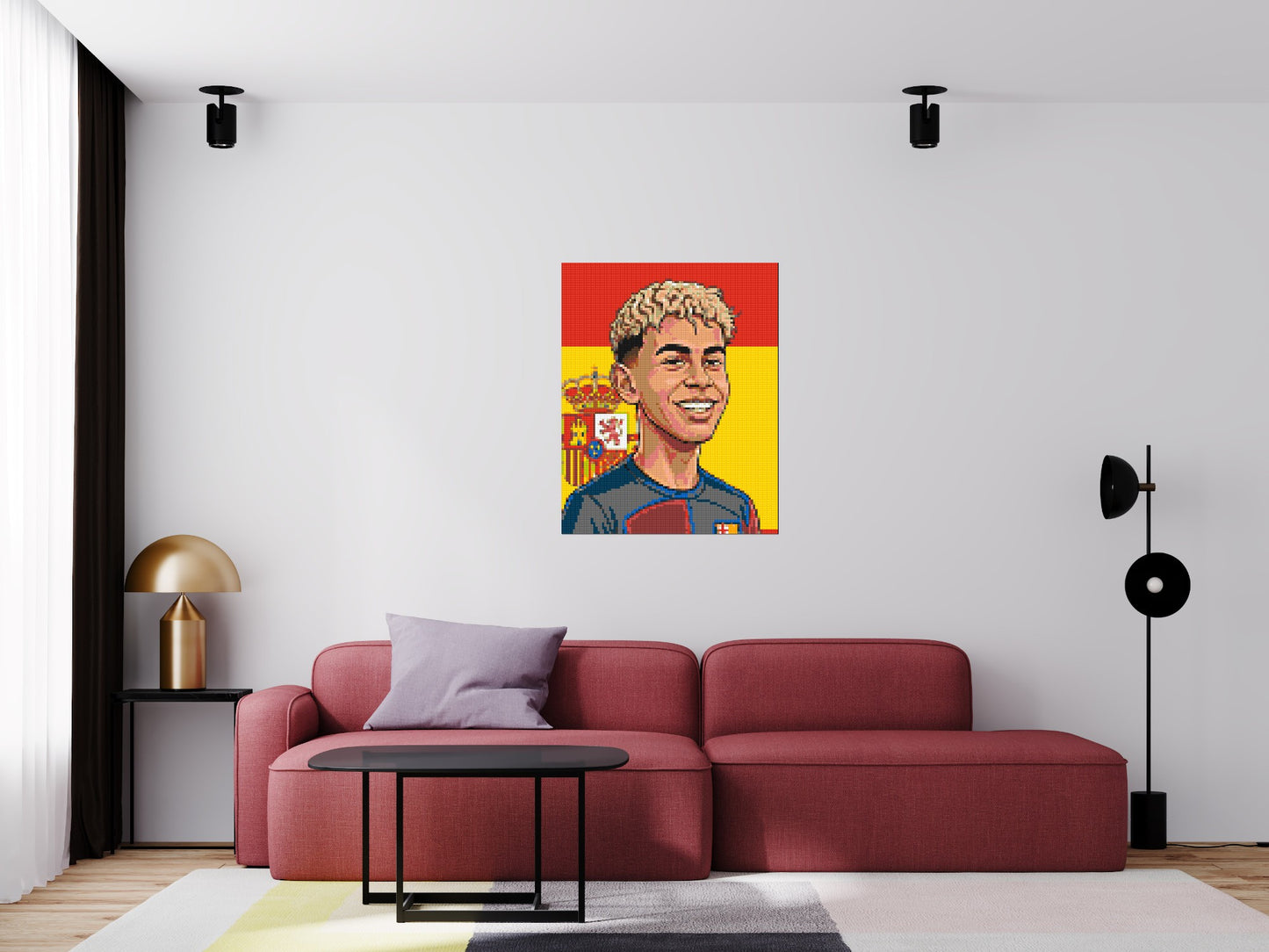 Lamine Yamal Caricature - Brick Art Mosaic Kit 4x5 large