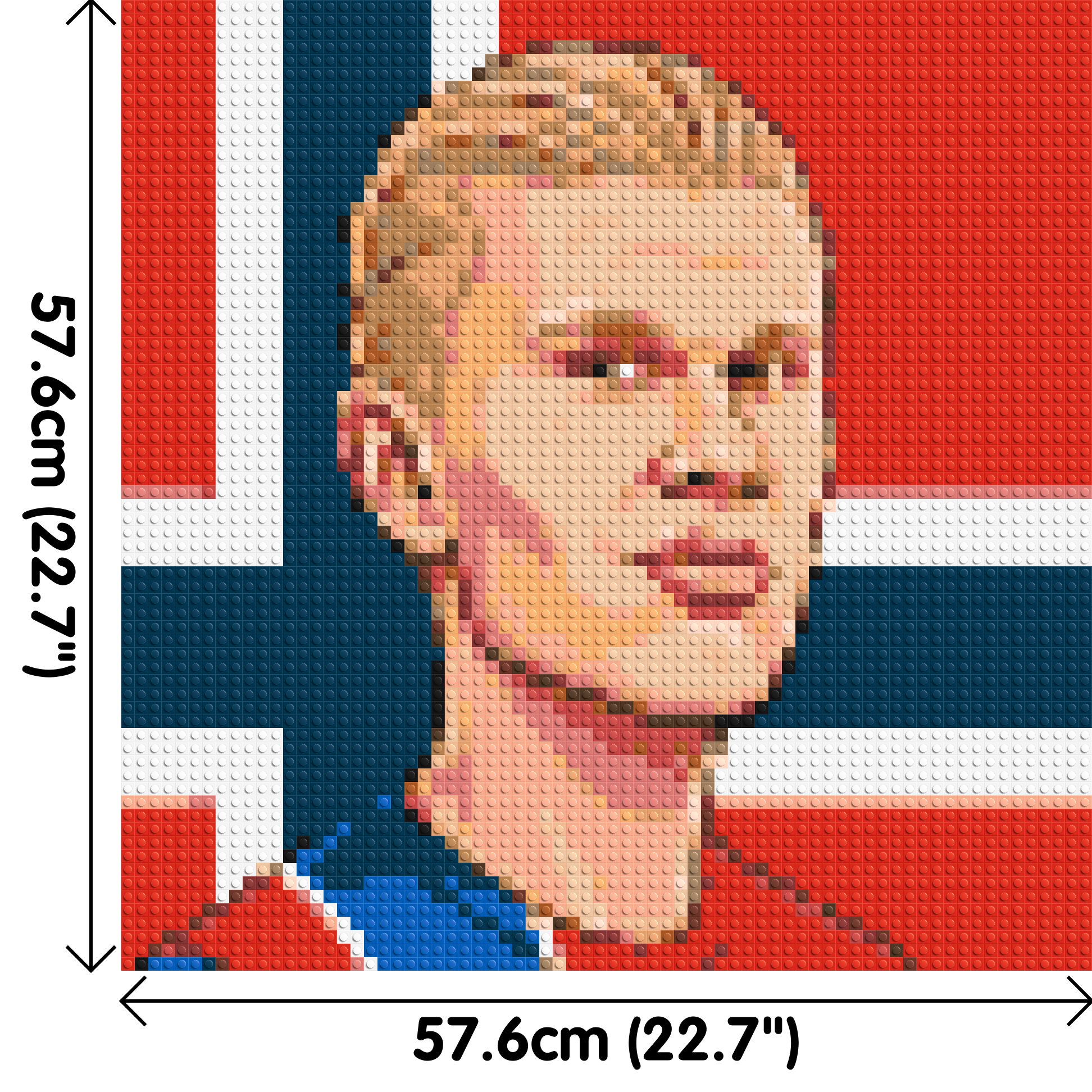 Erling Haaland Caricature - Brick Art Mosaic Kit 3x3 dimensions