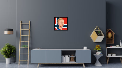 Erling Haaland Caricature - Brick Art Mosaic Kit 3x3 large