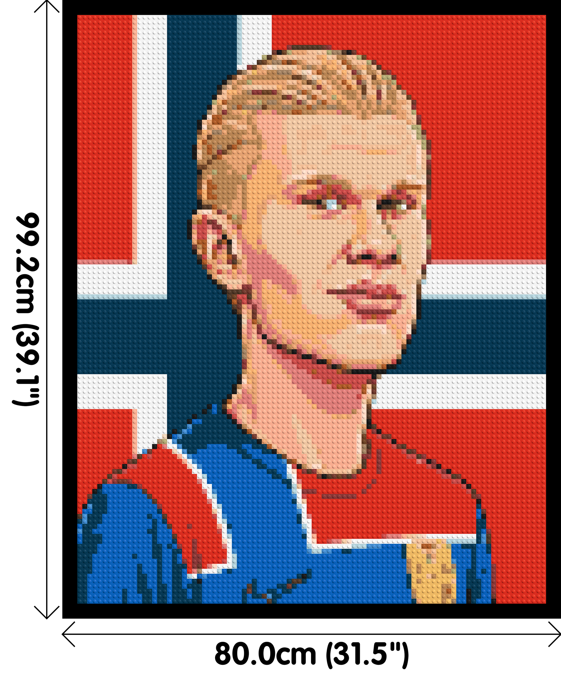 Erling Haaland Caricature - Brick Art Mosaic Kit 4x5 dimensions with frame