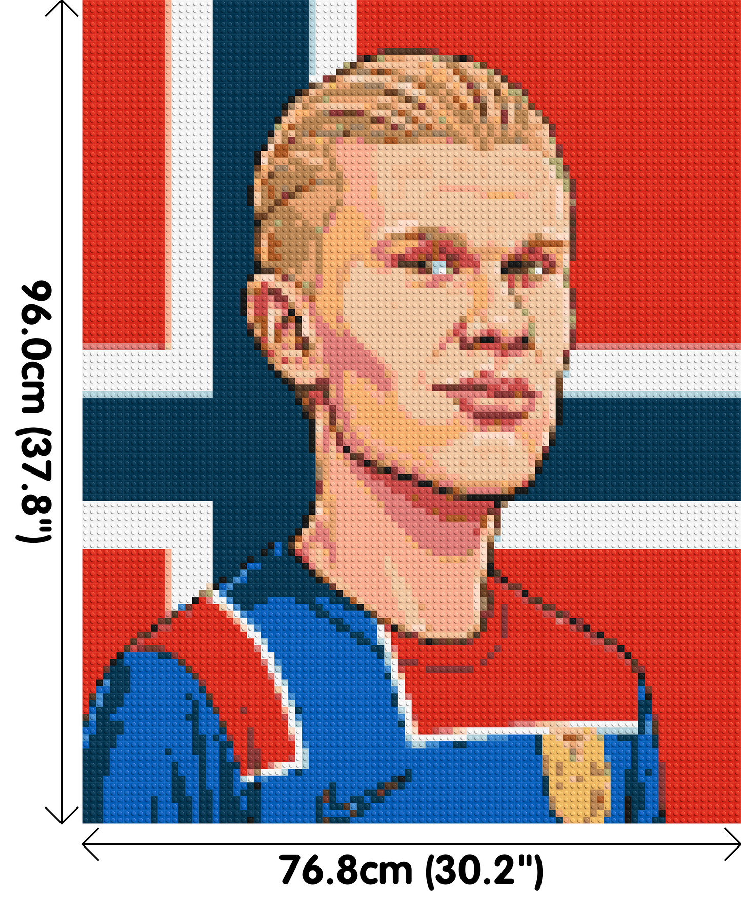 Erling Haaland Caricature - Brick Art Mosaic Kit 4x5 large