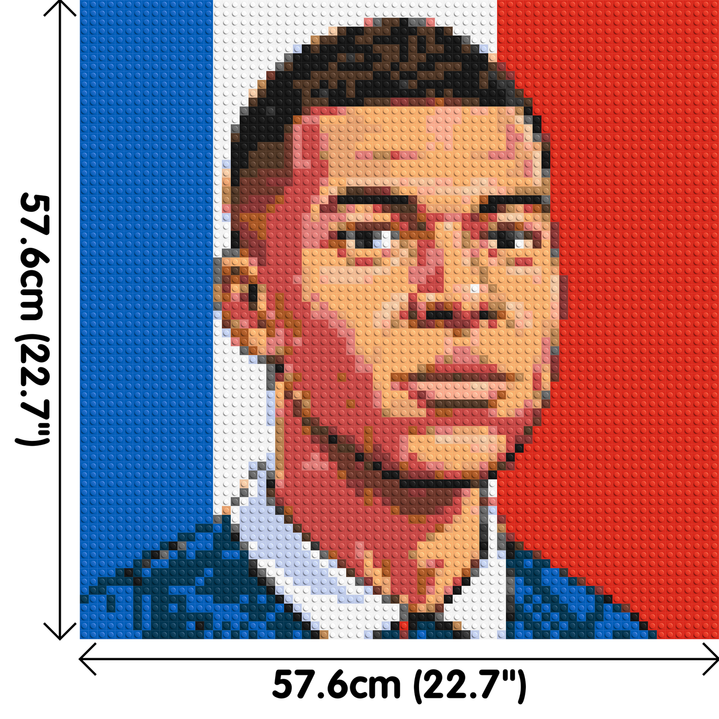 Kylian Mbappé Caricature - Brick Art Mosaic Kit 3x3 large