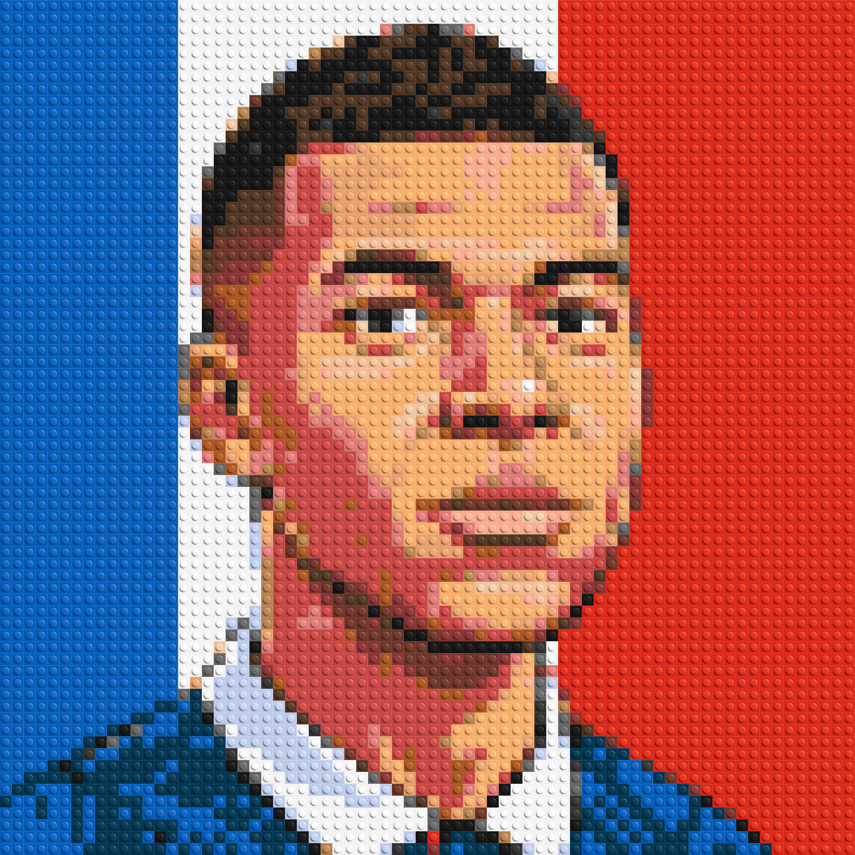 Kylian Mbappé Caricature - Brick Art Mosaic Kit 3x3 large