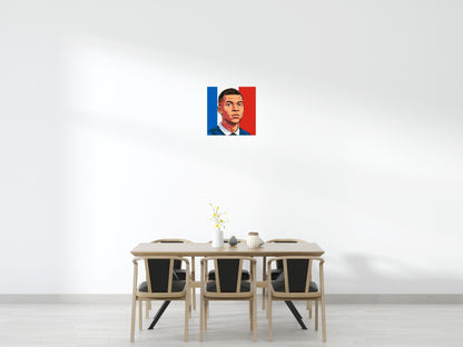 Kylian Mbappé Caricature - Brick Art Mosaic Kit 3x3 large