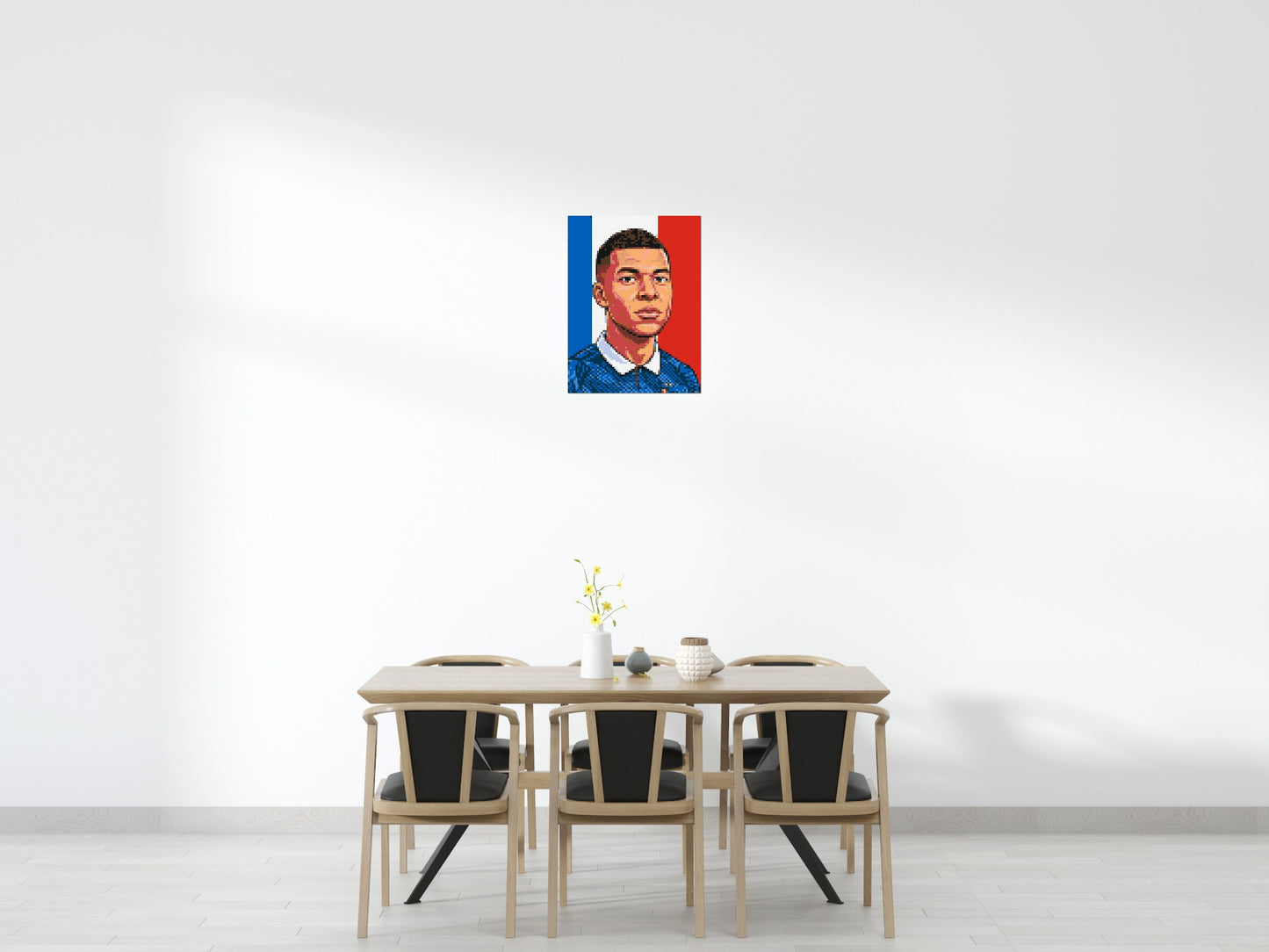 Kylian Mbappé Caricature - Brick Art Mosaic Kit 3x4 large