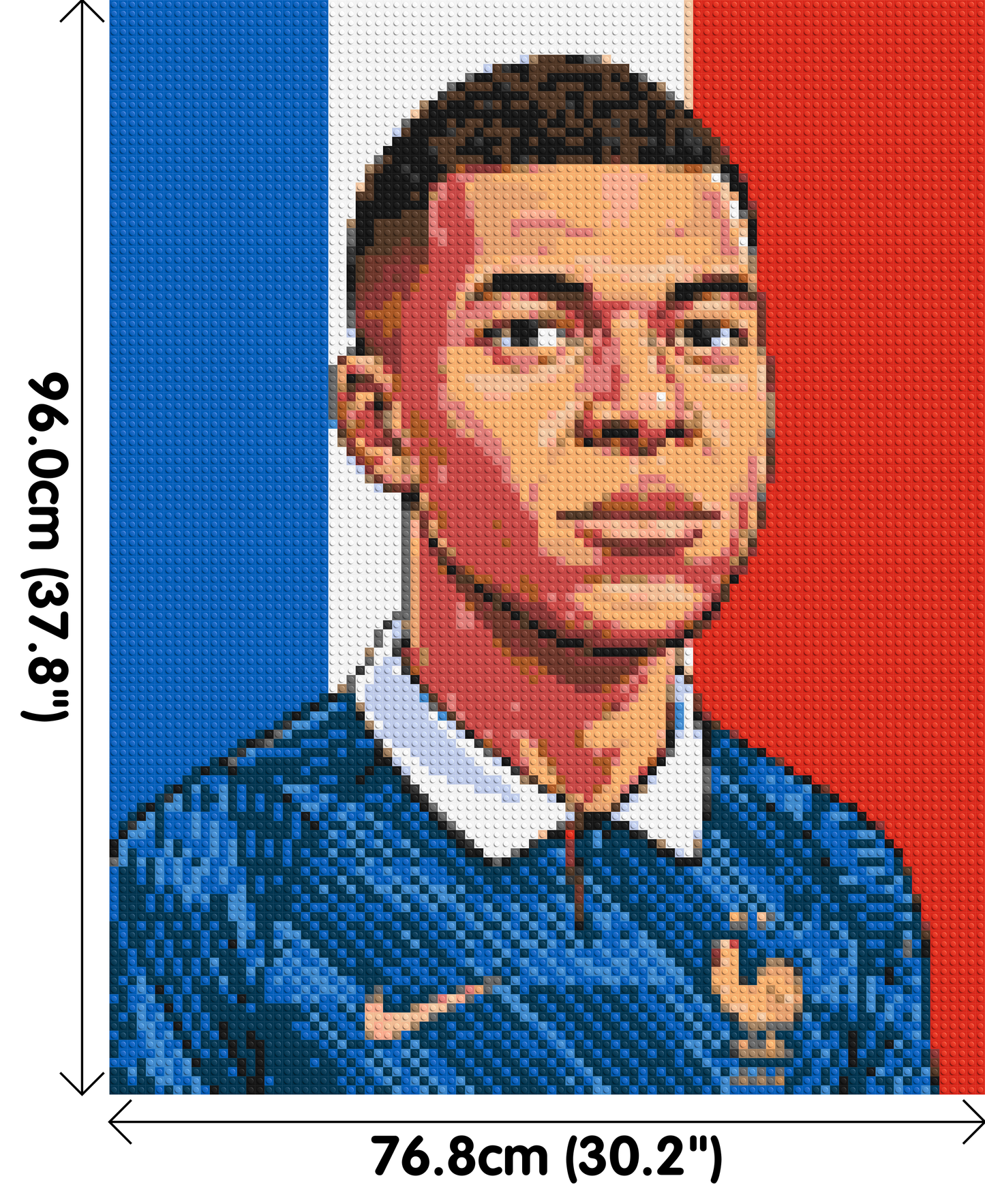 Kylian Mbappé Caricature - Brick Art Mosaic Kit 4x5 large