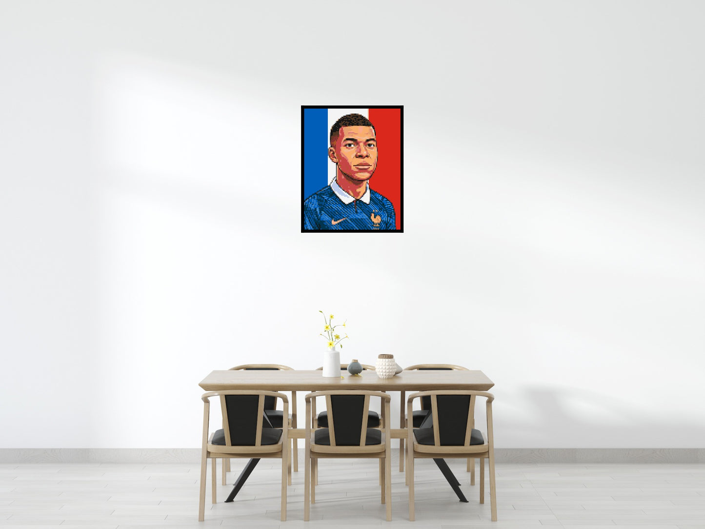 Kylian Mbappé Caricature - Brick Art Mosaic Kit 4x5 large