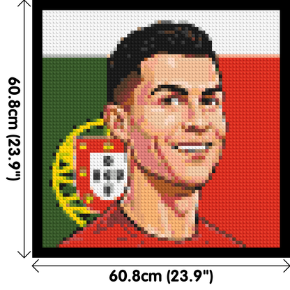 Cristiano Ronaldo Caricature - Brick Art Mosaic Kit 3x3 large