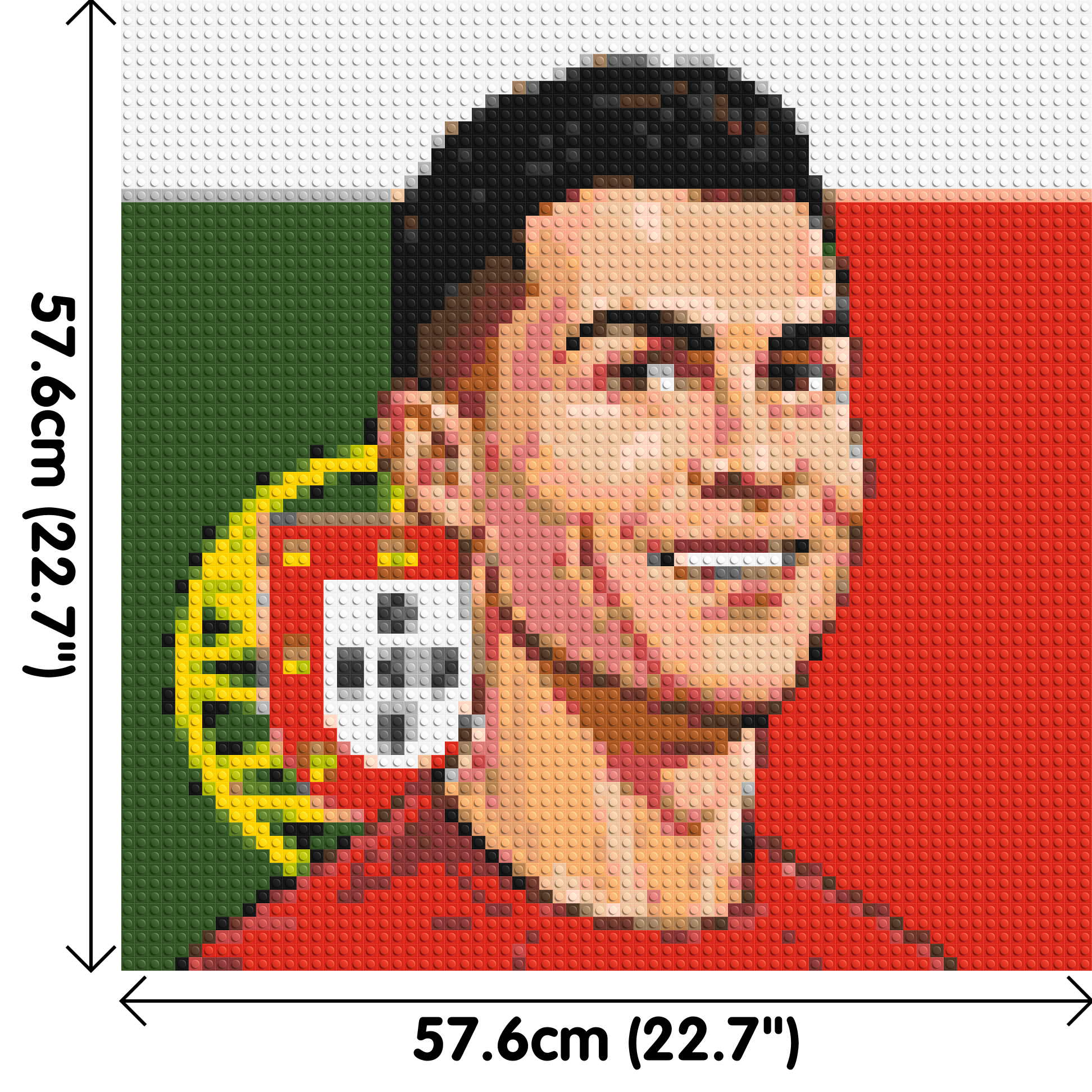 Cristiano Ronaldo Caricature - Brick Art Mosaic Kit 3x3 dimensions