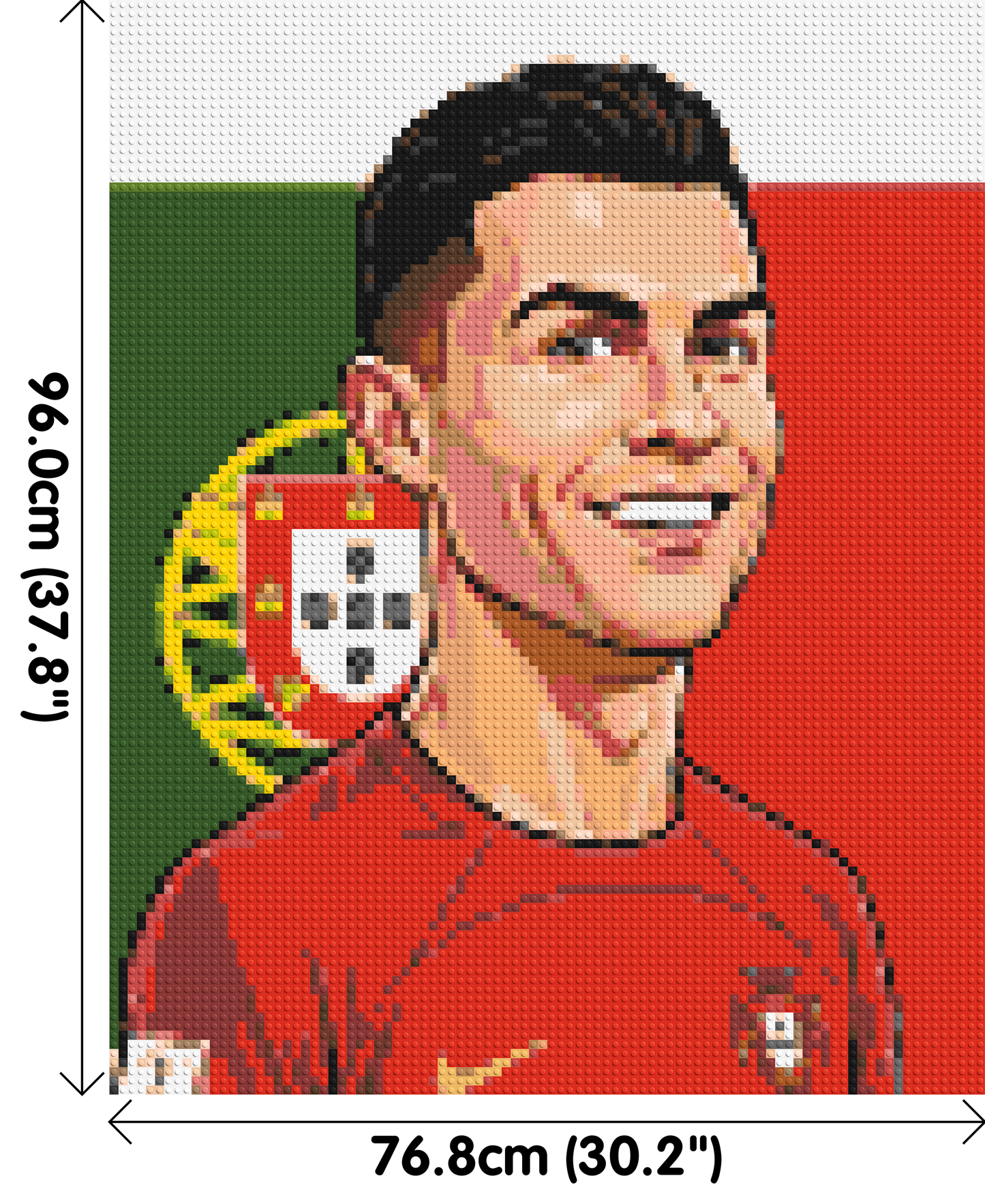 Cristiano Ronaldo Caricature - Brick Art Mosaic Kit 4x5 large