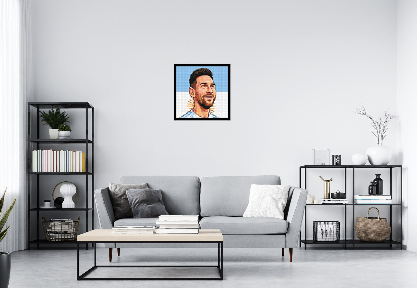 Lionel Messi Caricature - Brick Art Mosaic Kit 3x3 large
