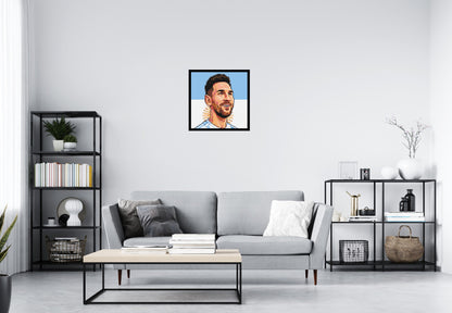 Lionel Messi Caricature - Brick Art Mosaic Kit 3x3 large
